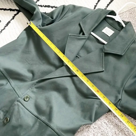 First Rite Green  herringbone utility Shop Coat - Picture 15 of 16